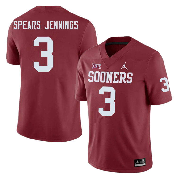Men #3 Robert Spears-Jennings Oklahoma Sooners College Football Jerseys Sale-Crimson - Click Image to Close